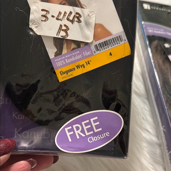 Sensationnel NIP BUNDLE 100% kanekalon fiber kanubia elegance Wvg 14” color 4 - Picture 5 of 8